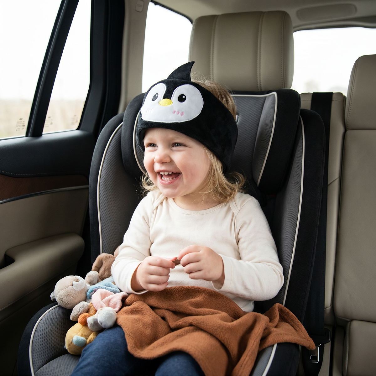 Soft Sleep Headband with Built in Wireless Speakers in Nine Animal Designs for Travel and Naps