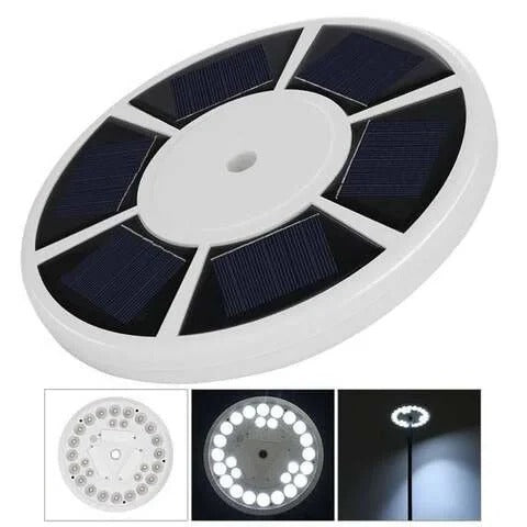 Flagpole Light Topper with Solar Panel and Automatic Sensor, 700 Lumens