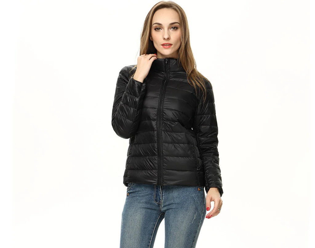 Womens Lightweight Short Jacket with Front Placket in Nine Colors for Cool and Transitional Weather