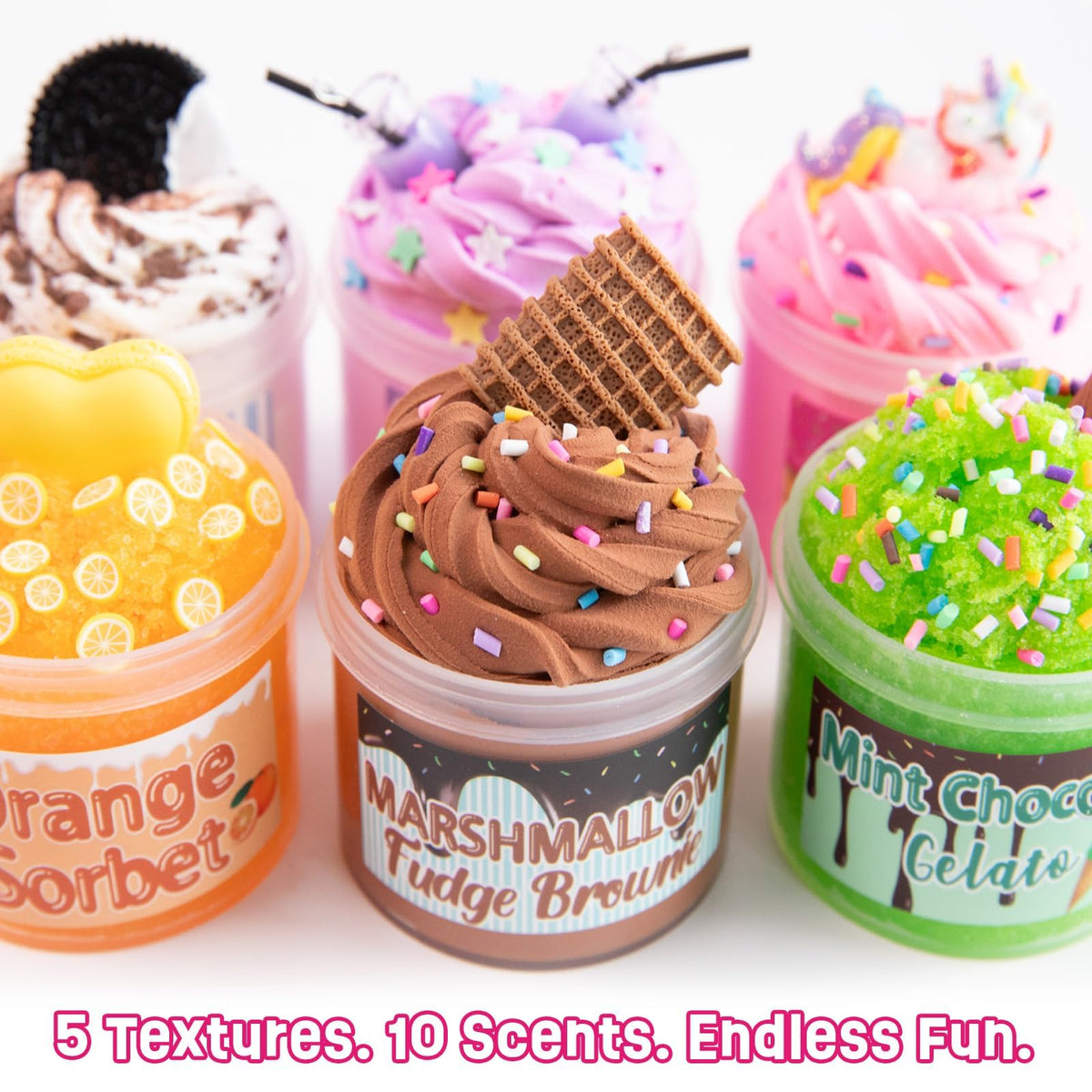 Pink Holiday Slime Box with 10 Scented Pots, 5 Mix Ins and 16 Charms Behind 24 Numbered Windows