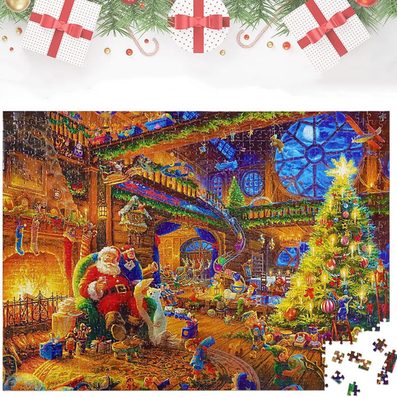 Christmas Jigsaw Advent Calendar with 1008 Pieces Across 24 Boxes and a Picture Poster