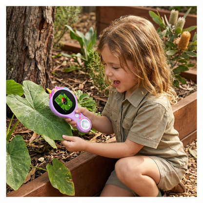 Kids Digital Video Microscope with an Integrated Screen, LED Lights and 500x Zoom in Four Animal Styles