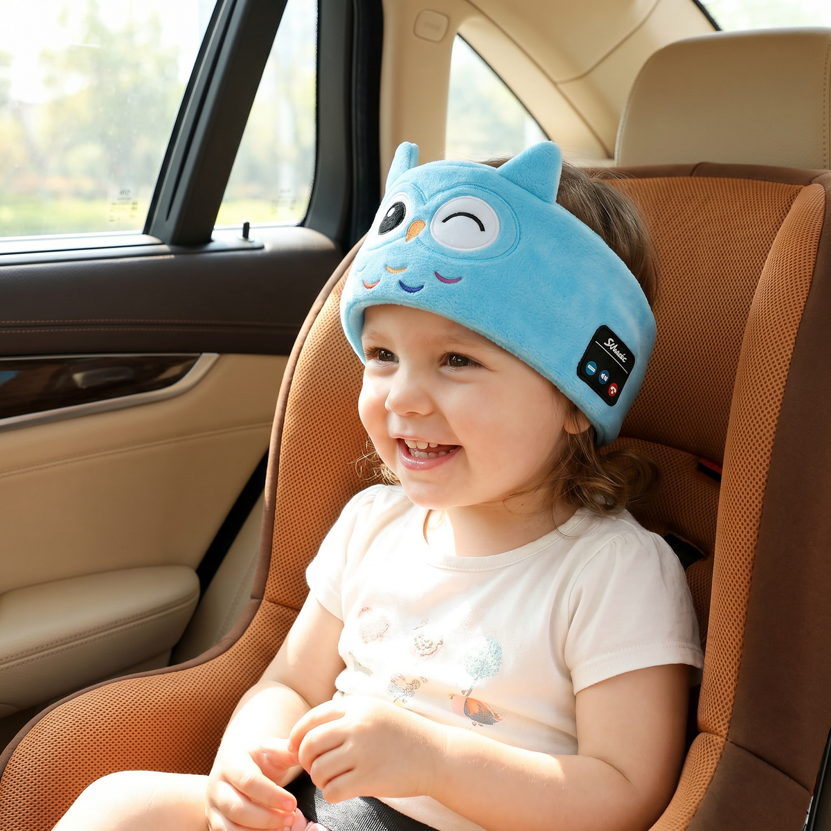 Soft Sleep Headband with Built in Wireless Speakers in Nine Animal Designs for Travel and Naps