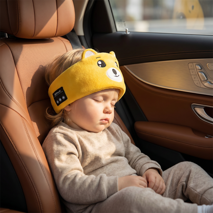 Soft Sleep Headband with Built in Wireless Speakers in Nine Animal Designs for Travel and Naps