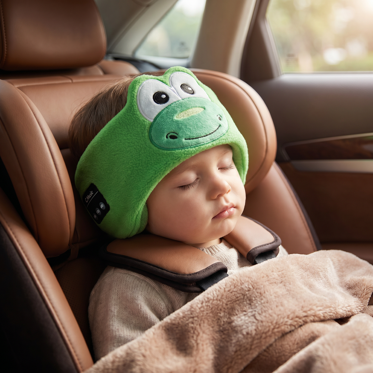 Soft Sleep Headband with Built in Wireless Speakers in Nine Animal Designs for Travel and Naps