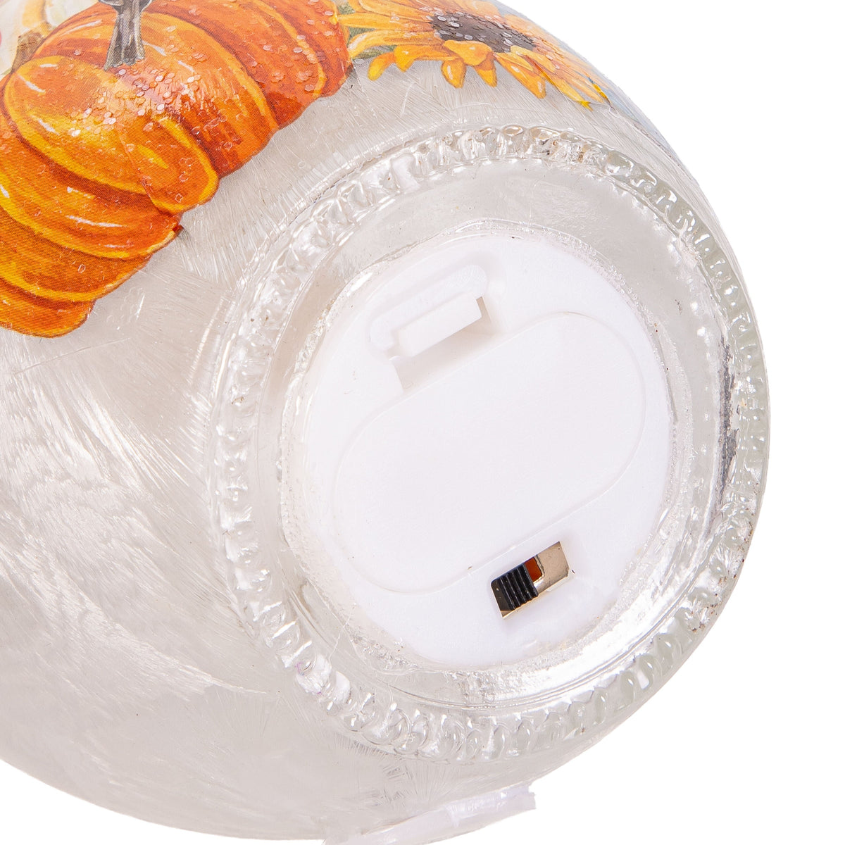 Multicolor LED Glass Jar with Seasonal Message and Battery Operation