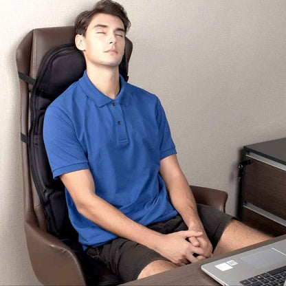 Heated Massage Chair Pad with 8 Massage Nodes and Remote Control for Home and Car