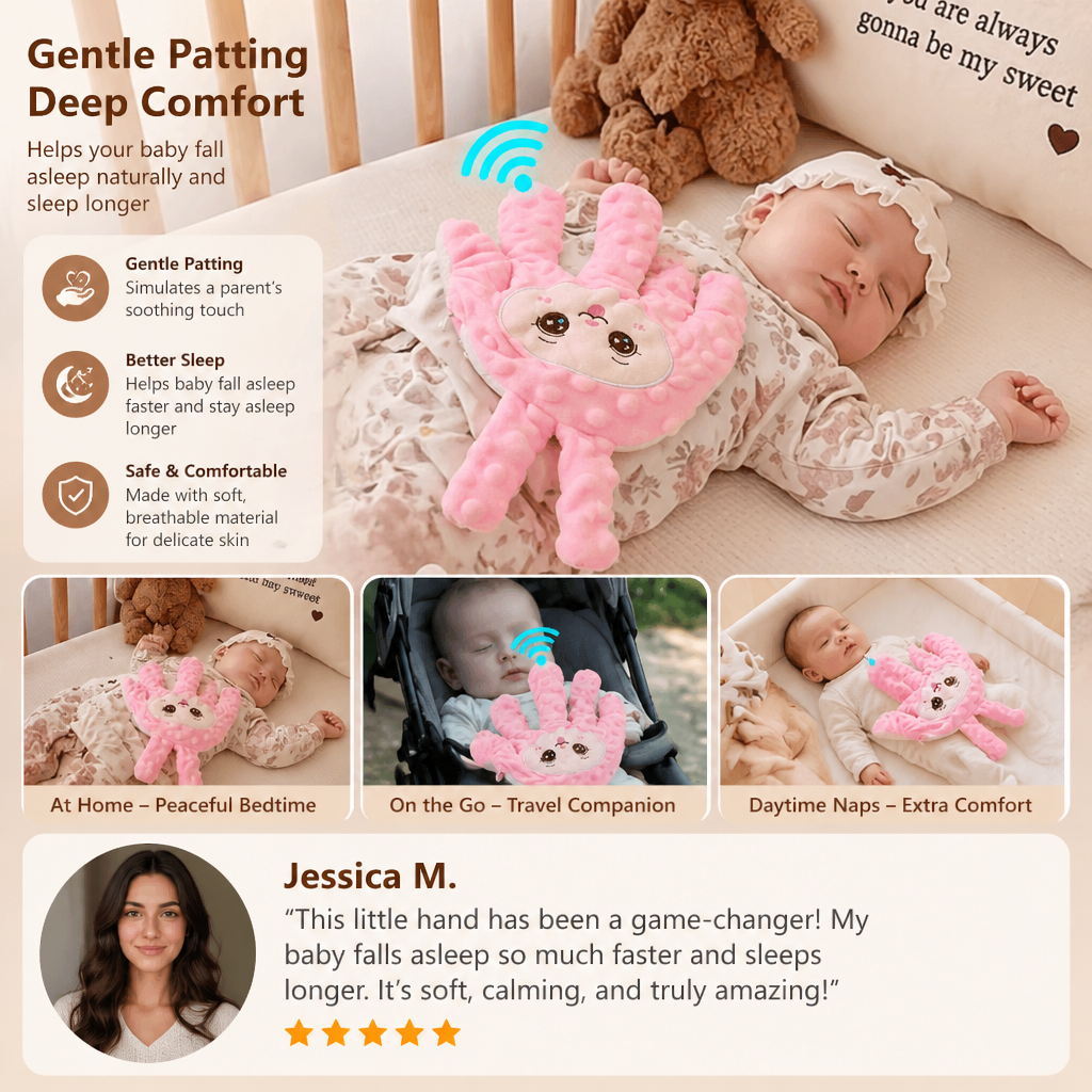 Animal Shaped Patting Comfort Toy for Nursery and Travel in Three Designs