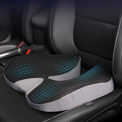 U Shaped Memory Foam Car Seat Cushion with Non Slip Base and Washable Cover