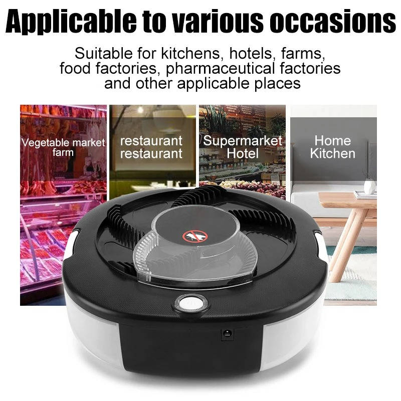 Fly Trap with Rotating Arm and USB Rechargeable Battery, 5 Bait Stations