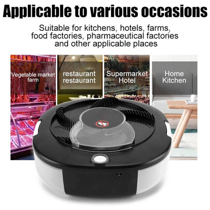 Fly Trap with Rotating Arm and USB Rechargeable Battery, 5 Bait Stations