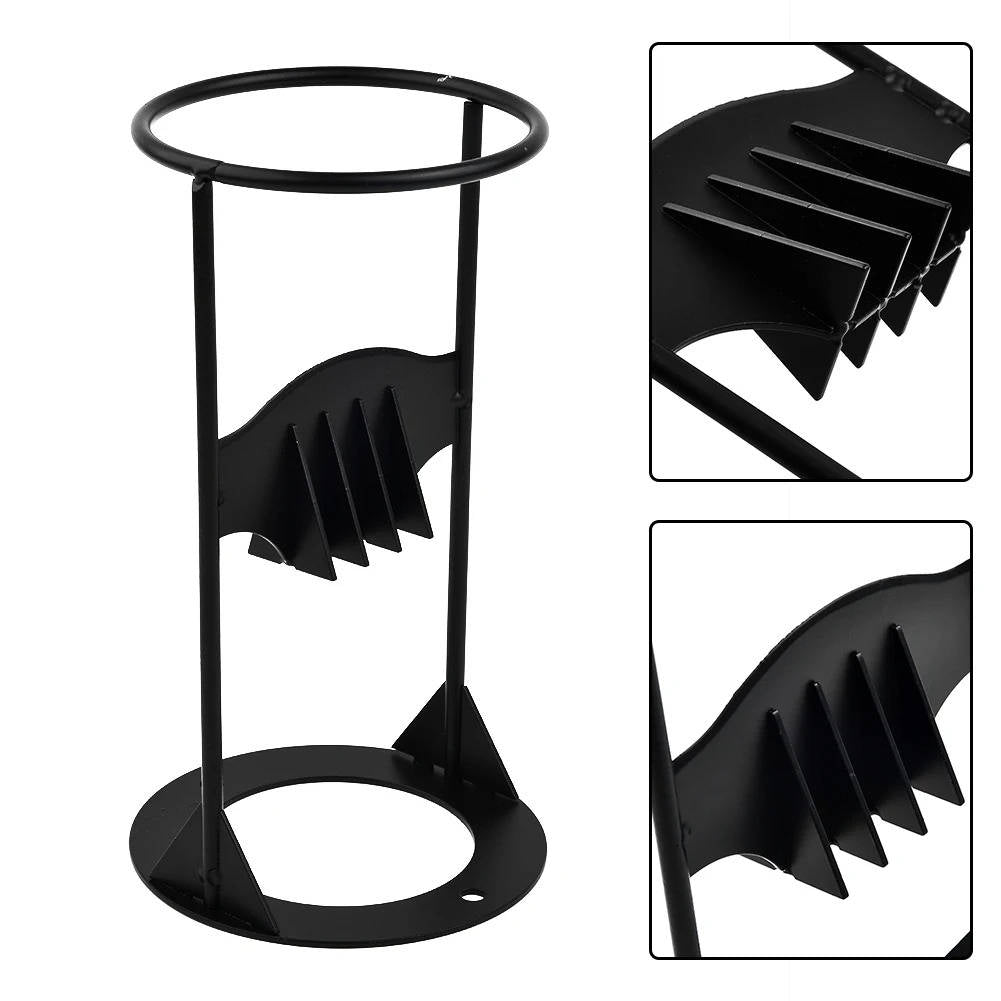 Manual Cast Iron Firewood Splitter with Wedge Head and Reinforced Base