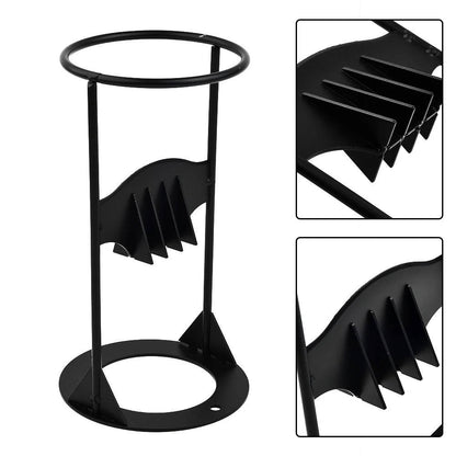 Manual Cast Iron Firewood Splitter with Wedge Head and Reinforced Base