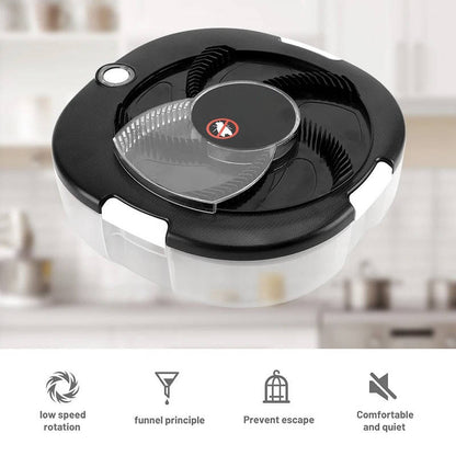 Fly Trap with Rotating Arm and USB Rechargeable Battery, 5 Bait Stations