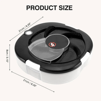 Fly Trap with Rotating Arm and USB Rechargeable Battery, 5 Bait Stations