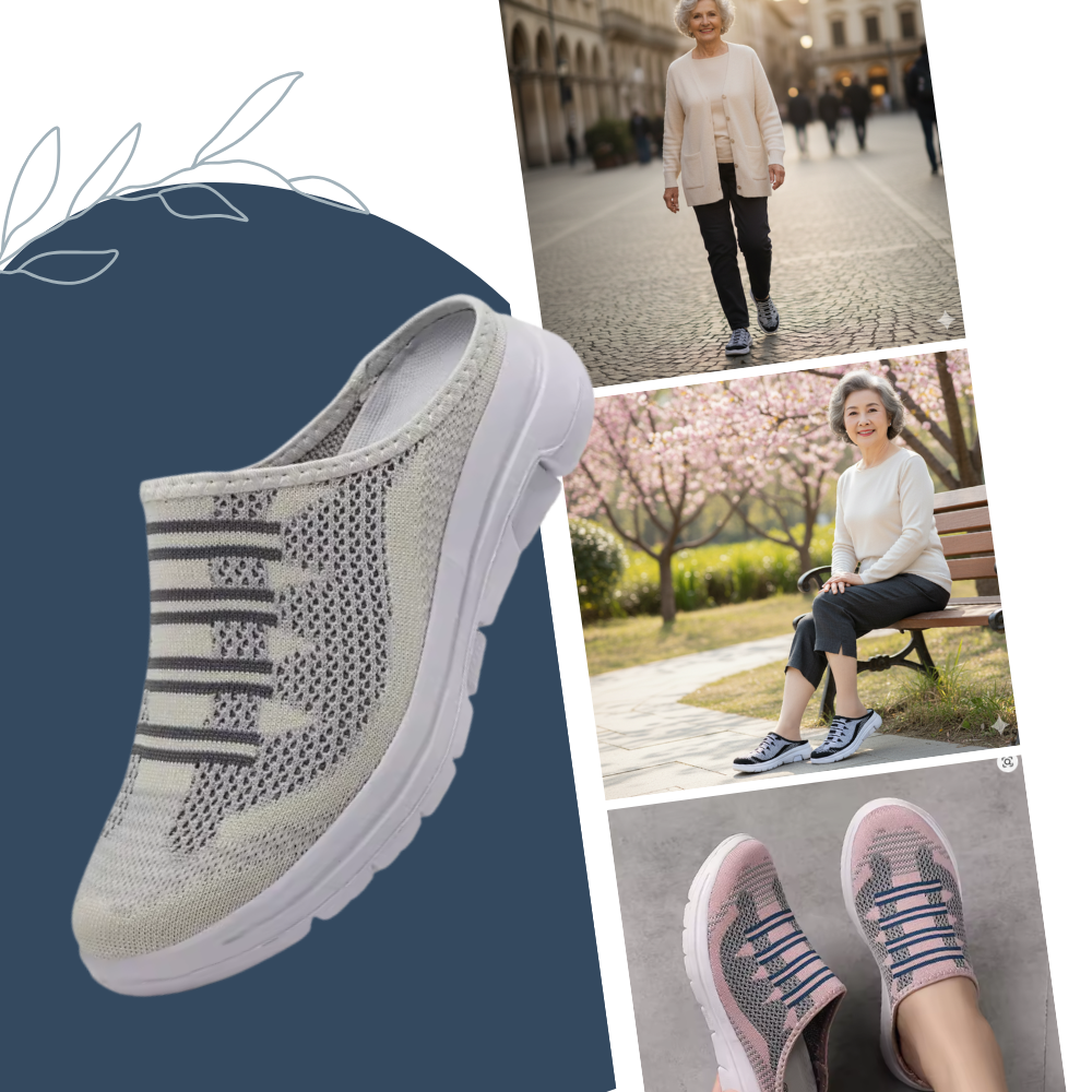 Easy Slip-On Comfort Flat Mules - Ozerty