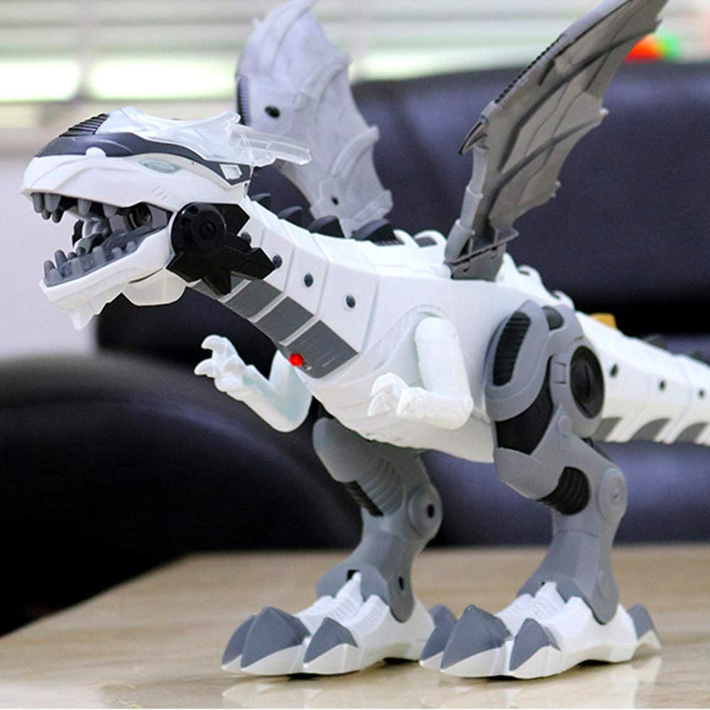 Dragon Toy That Walks Flaps Its Wings and Sprays Water Mist in White Or Green