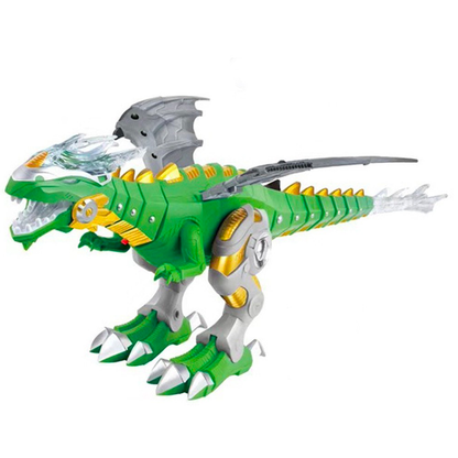 Dragon Toy That Walks Flaps Its Wings and Sprays Water Mist in White Or Green
