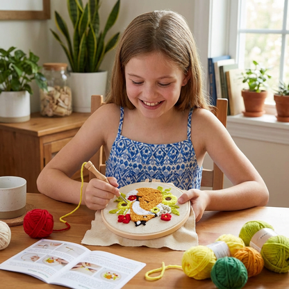 Punch Needle Starter Kit in 14 Animal and Character Designs for Beginner Craft Breaks