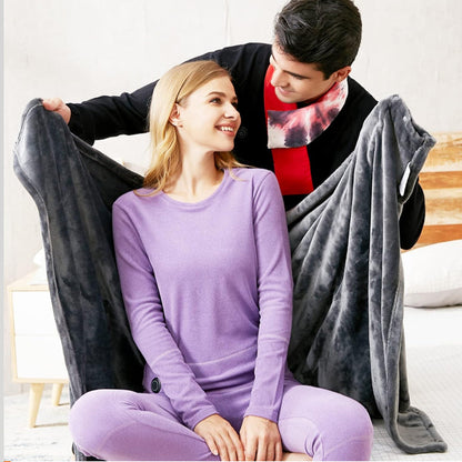 Portable Heated Shawl with Zipper Closure and Three Heat Levels, Machine Washable
