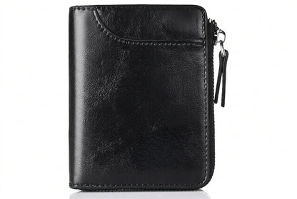 RFID Blocking Zipper Wallet for Men with Multi Card Holder Design