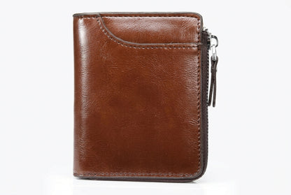 RFID Blocking Zipper Wallet for Men with Multi Card Holder Design