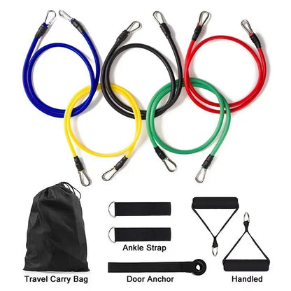11 Piece Resistance Band Set for Home Workouts and Strength Training