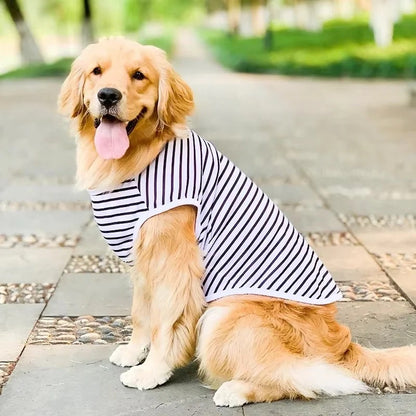 Large Breed Dog Shirt with Breathable Cotton Fabric