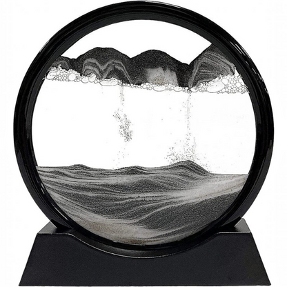 Dynamic Sandscape Art with Flowing Sand Motion
