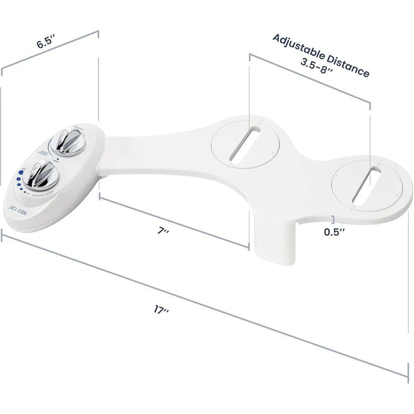 Single Nozzle Bidet Toilet Attachment with Adjustable Water Pressure Control