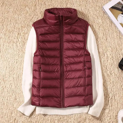 Womens Ultralight Vest with a Streamlined Fit for Layering Over Shirts and Sweaters in Twelve Colors