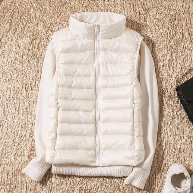 Womens Ultralight Vest with a Streamlined Fit for Layering Over Shirts and Sweaters in Twelve Colors