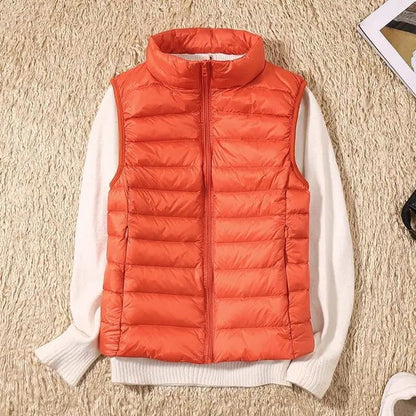 Womens Ultralight Vest with a Streamlined Fit for Layering Over Shirts and Sweaters in Twelve Colors