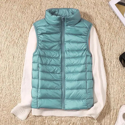 Womens Ultralight Vest with a Streamlined Fit for Layering Over Shirts and Sweaters in Twelve Colors