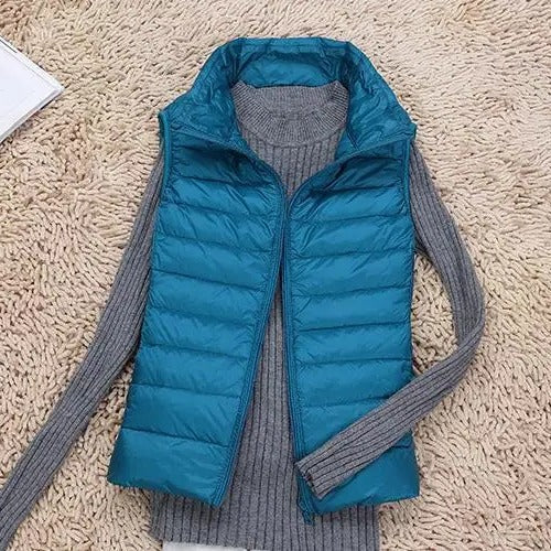 Womens Ultralight Vest with a Streamlined Fit for Layering Over Shirts and Sweaters in Twelve Colors