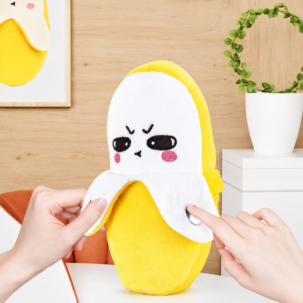 Squeezable Banana Plush That Responds to Touch with Playful Sounds for Kids and Family Fun