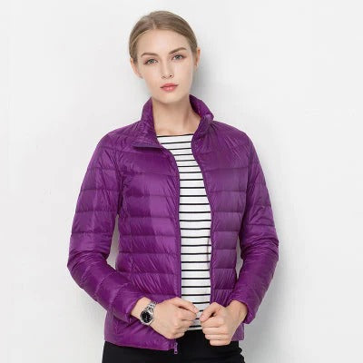 Womens Lightweight Short Jacket with Front Placket in Nine Colors for Cool and Transitional Weather