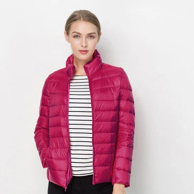 Womens Lightweight Short Jacket with Front Placket in Nine Colors for Cool and Transitional Weather