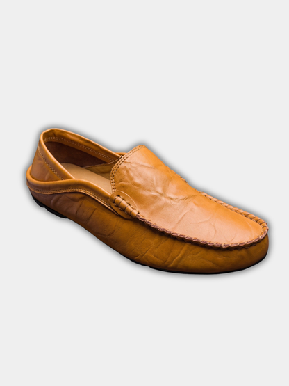 Round Toe Flats with Cushioned Footbed and Grip Sole, Slip On Design