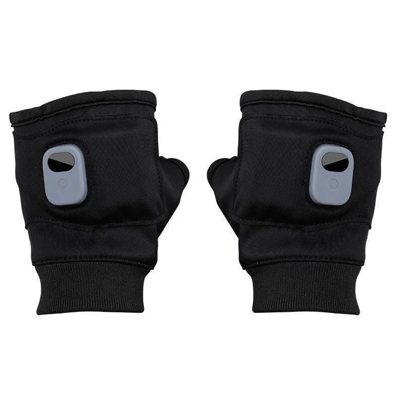 Rechargeable Heated Fingerless Gloves with 3 Heat Levels and Type C Charging