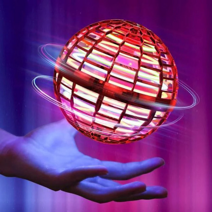 Motorized Flying Orb with LED Lights and Boomerang Flight Path for Kids