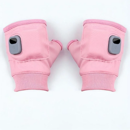 Rechargeable Heated Fingerless Gloves with 3 Heat Levels and Type C Charging