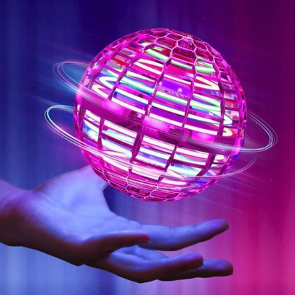 Motorized Flying Orb with LED Lights and Boomerang Flight Path for Kids