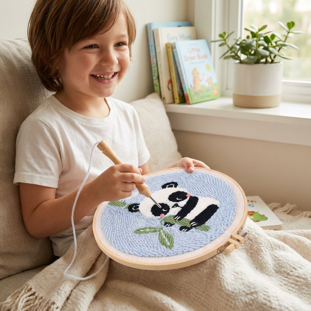 Punch Needle Starter Kit in 14 Animal and Character Designs for Beginner Craft Breaks