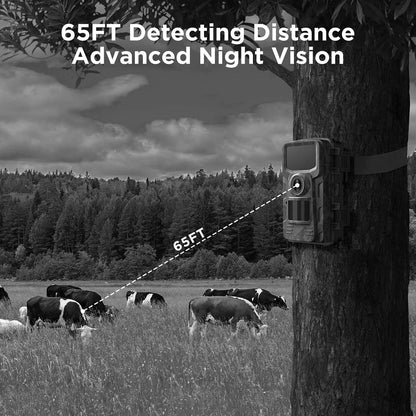 Trail Camera with 16MP Photo and 1080P Video, Infrared Night Vision